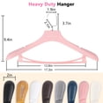 thumbnail image 2 of Perchas de plástico DEDU para ropa, 15 unidades, 45 cm de ancho, color rosa, 2 of 7