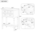 thumbnail image 4 of Solid Wood Narrow Console Table 23.7" Slim Side Table with 3 Drawers and Bottom Shelf for Hallway Small Living Room Space Saving Storage, 4 of 8