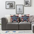 thumbnail image 2 of nygtbtfer Pillow Covers Buffalo Plaids American Flag Truck Throw Pillow Case Farmhouse Cushion Cover for Independence Day Memorial Day Home Office Sofa Couch White, 2 of 7