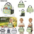 thumbnail image 5 of Kuiaobaty Lemon Print 3 Pcs Backpack and Lunch Box Set for Girls Boys Multi Pockets Lunch Bag and Bookbag with Bottle Holder Lightweight Backpack and Pencil Bags Set for School Picnic, 5 of 7