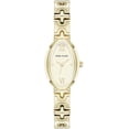 thumbnail image 1 of Anne Klein Gold-Tone Petite Oval Champagne Textured Dial Bracelet Ladies Watch, 1 of 3