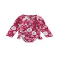 thumbnail image 1 of QJUHUNG Kid Baby Girls One Piece Swimsuit Long Sleeve Zipper Swimwear Ruffle Rashguard Bathing Suits Beachwear, 1 of 6