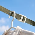 thumbnail image 4 of Portable Adjustable Clothesline, No Drill Clothes Hanger, Multi Hook System for Indoor Outdoor Use, Travel-Friendly Storage Solution, Roll-Up Design, 4 of 6