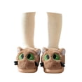 thumbnail image 3 of Kids Cat Plush Slippers, Winter Warm Cartoon Slip On House Slippers, Thick Non Slip Sole Indoor Bedroom Slippers for Girls Boys 5-13 Years, 3 of 8