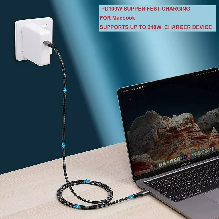USB4 Thunderbolt 4 Cable 40Gbps 8K Video and 240W Charging Full-Featured USB  C Cable Compatible with Thunderbolt 3 