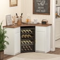 thumbnail image 5 of GDLF Corner Bar Cabinet with Fridge Space, Corner Coffee Bar Station for Home, 5 of 9