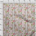 thumbnail image 2 of oneOone Viscose Jersey Fabric Stripe|Watercolor Leaves & Peony Floral Decor Fabric Printed BTY 60 Inch Wide, 2 of 5