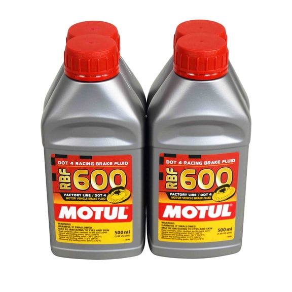 Motul 100949 600 Dot-4 100% Synthetic Racing Brake Fluid Brake Fluid 500ml 4 pck