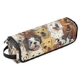 thumbnail image 2 of Hair Tool Organizer Bag with Heat Resistant Mat Removable Travel Storage Case for Hot Air Brushes Curling Irons A Large Group Of Dogs, 2 of 8