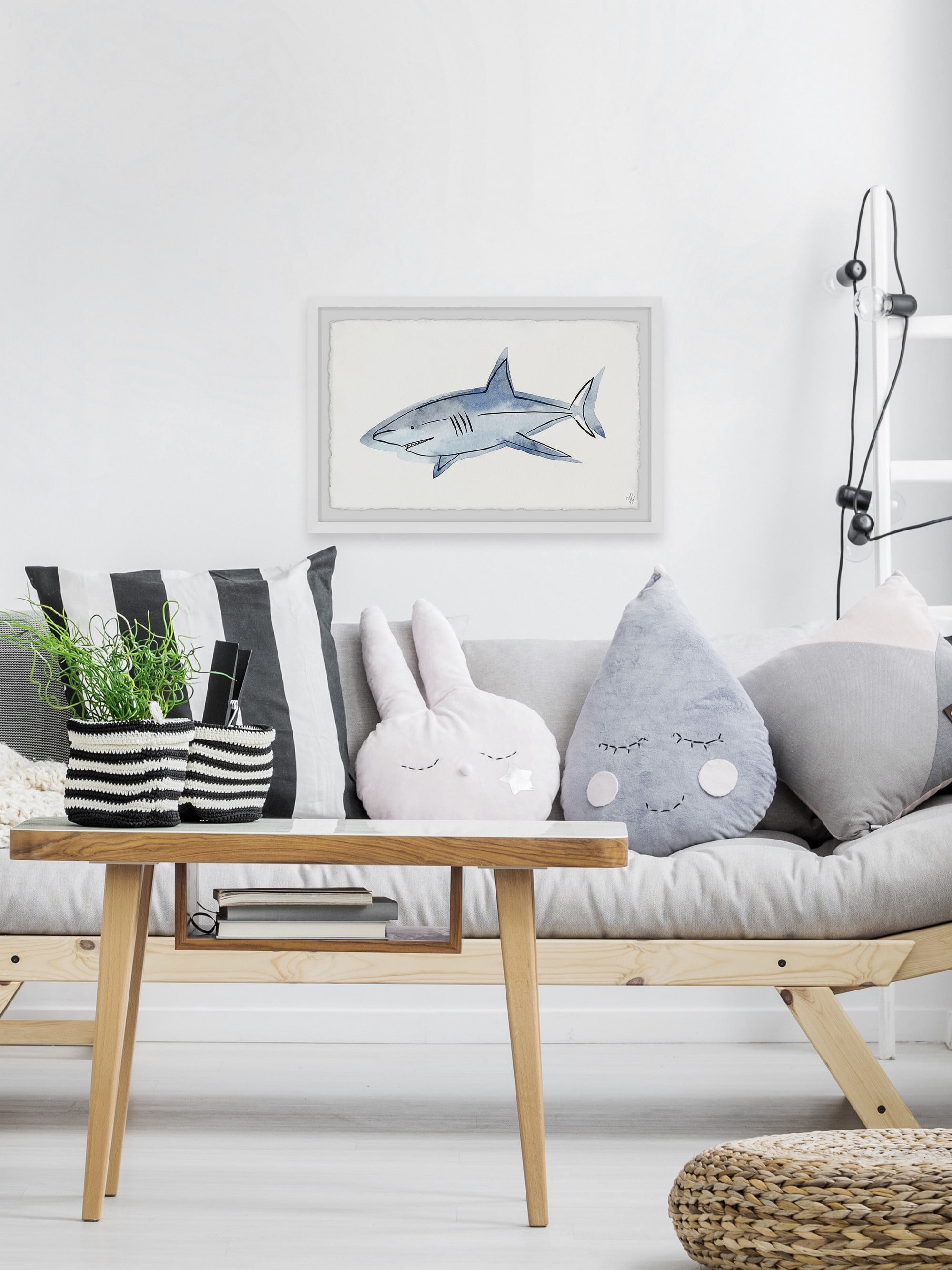Marmont Hill Roaming Shark Framed Wall Art