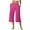 Hot Pink, variant on Tqyyweavej Women's Capri Pants High Waist Stretch Wide Leg Athletic Pants Straight Leg Solid Color Pants with Pockets Size S to 3XL