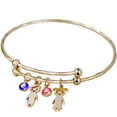thumbnail image 1 of Pulsera para mujer, regalos para mujer, pulsera personalizada para mujer, pulsera con piedra de nacimiento grabada para niños, regalo para mamá, pulsera de acero inoxidable, 1 of 3