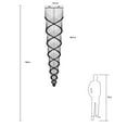 thumbnail image 3 of SEFINN FOUR High Ceiling Chandelier Modern Double Swirl Pendant Light Crystal Lighting Fixture Raindrop Chandelier for Entryway, 3 of 5