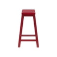 thumbnail image 4 of Home Square 24" Wood Counter Stool in Crimson Red - Set of 3, 4 of 11