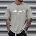 thumbnail image 2 of V Neck T-Shirts for Men Slim Fit Quick Dry Gym Tops Men's Graphic Print T Shirts Casual Short Sleeve Tee For Daily Wear Comfortable Breathable Soft Fabric Trendy Stylish Top For Spring Summer Fall, 2 of 4