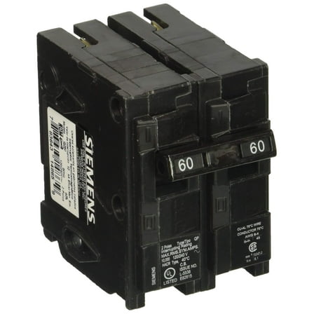SIEMENS Circuit Breaker, Double Pole, 60-Amp, 240-Volt CA1