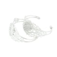 thumbnail image 1 of Configuración de espacios en blanco de con base colgante de bisel de 2 piezas de 25 mm para bricolaje Blanco plateado Sunnimix brazalete en blanco con almohadillas, 1 of 8
