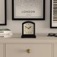 thumbnail image 2 of JONES CLOCKS Reloj de repisa de taberna | Diseño superior de arco moderno | Negro | Estilo clásico contemporáneo para mesa de escritorio o mesita de noche., 2 of 6