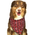 thumbnail image 6 of Cauagu Snowflakes On A Buffalo Plaid for Dog Bandanas 1 Pack, Pet Scarf for Boy and Girl Scarf Bib Kerchief Breed for Dog & Cat Pets Gift, 6 of 6