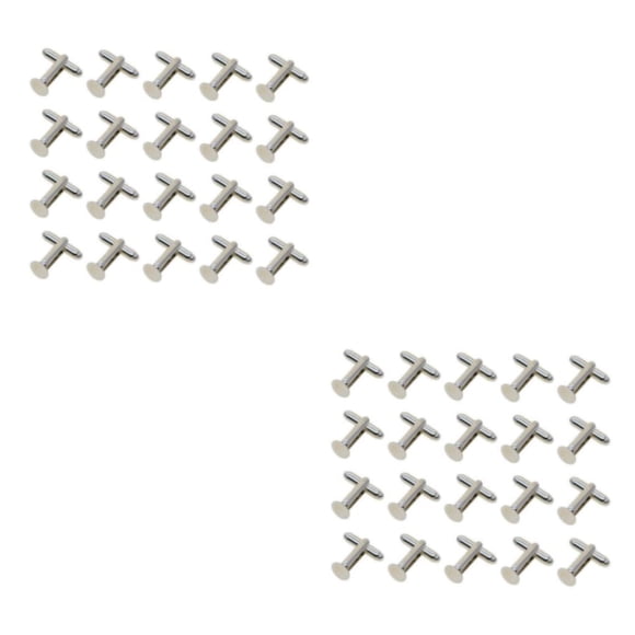 Yuarrent 20pcs 8mm Blank Round Cabochon Cuff Formal Bases Cufflink Settings Link DIY Tipo 1 2piezas