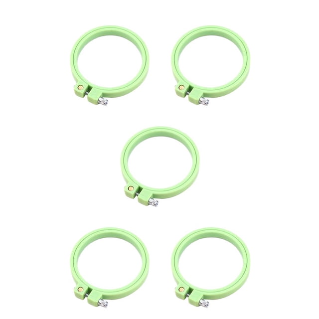 jesticaly 1 pcs Embroidery Cross-Stitch Wooden Frame Hoop Circle Embroidery Shed DIY hand Craft Sewing Needwork Tool Color Random Random 7cm 5Set