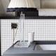 thumbnail image 4 of Pegatinas de pared autoadhesivas para azulejos decorativos de cocina y baño con diseño de cuadros con gotas de pegamento 3D, 4 of 5