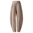 thumbnail image 2 of Only Moment Plus Size Linen Pants Women High Waisted Work Pants for Women Wide Leg High Waist Casual Lounge Pant 2026 Beach Travel Vacation Outfits Beige,L, 2 of 7
