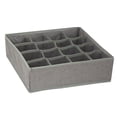 thumbnail image 3 of Caja de almacenamiento para ropa interior y calcetines, armario organizador plegable, fácil de limpiar Grid gris claro 16, 3 of 9