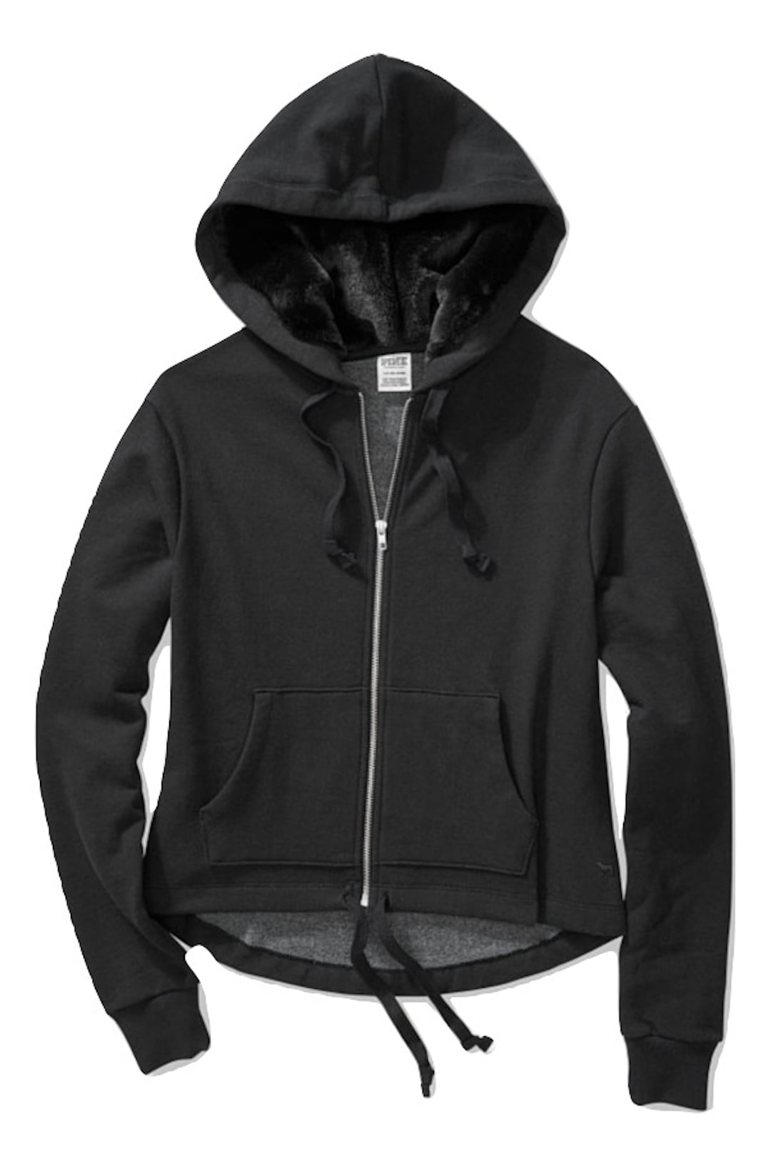 victoria's secret pink fur lined hoodie