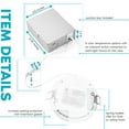 thumbnail image 3 of Luxrite 4" Ultra Thin LED Recessed Light with J-Box, 12W, 5 Color Selectable, 950 Lumens, Dimmable, Wet Rated 6 Pack, 3 of 5