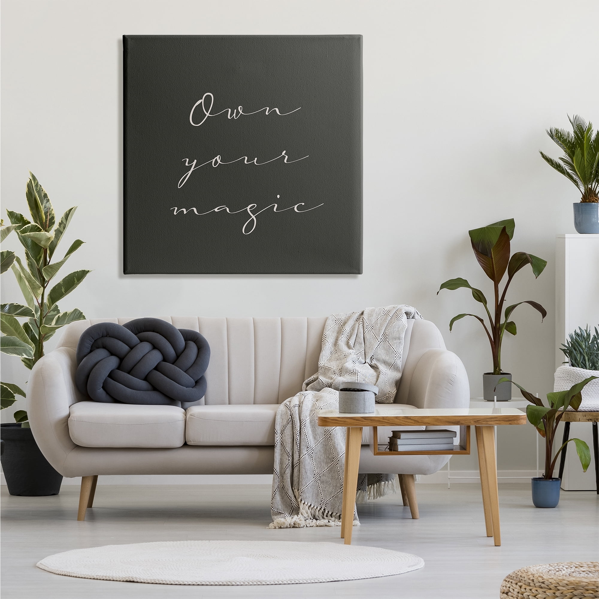 Stupell Indtries Own Your Magic Phrase Minimal Cursive Typography,36 x 36,Design by Birch&Ink
