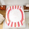 thumbnail image 5 of Homewish Santa Claus 3pcs Twin Sheet Sets for Teens Boys Girls,Geometric Stripes Twin Fitted Sheet,Xmas Snowflake Breathable Flat Sheet,Lightweight Room Decor, 5 of 7