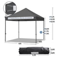 thumbnail image 6 of Yaheetech 10x10 Ft Instant Commercial Canopy Tent with Roller Bag and Sandbags, Dark Gray, 6 of 7