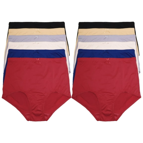 Angelina Nylon High Waist Classic Briefs (12-Pack)