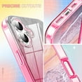 thumbnail image 5 of Cute Marble Case for iPhone 16 Built with Screen Protector,  [Military Grade Drop Tested] Stylish Full Body Shockproof Protective Rugged TPU Case Wireless Charging for Women/Girls,Rose, 5 of 6