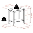 Winsome Wood Genoa End Table with Glass Top, Espresso Finish