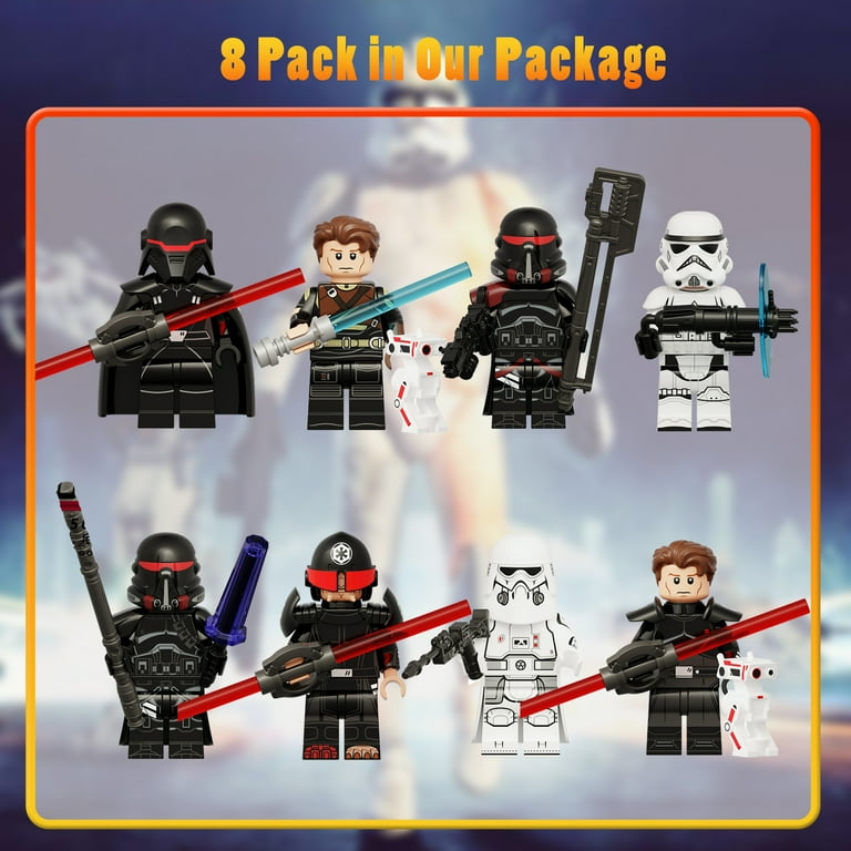 8 Pcs Star Wars Action Figures Building Blocks Toys Sets, Space