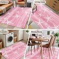 thumbnail image 5 of Pink Coastal Area Rugs 2.7'x5', Washable Small Throw Rugs for Kitchen Bedroom, Summer Ocean Waves Ombre Sea Starfish Indoor Outdoor Rug Non-Slip Low Pile Carpet Runner Reversible Floor Mats, 5 of 8