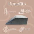 thumbnail image 5 of Trickonometry Leg Elevation Wedge Pillow with Memory Foam and Washable Velvet Removable Cover for Sleeping, Sciatica, Back Pain, Leg/Knee Surgery Pain Relief, Foot/Ankle Injury, and Circulation (Gray), 5 of 7