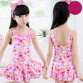 thumbnail image 2 of MZXELPRJD Girls Skirt Swimsuit One Piece Floral Skirted Bathing Suit Modest Beach Swim Dress Short Sleeve Hawaiian Swimwear One-Piece Swimsuits, 2 of 7