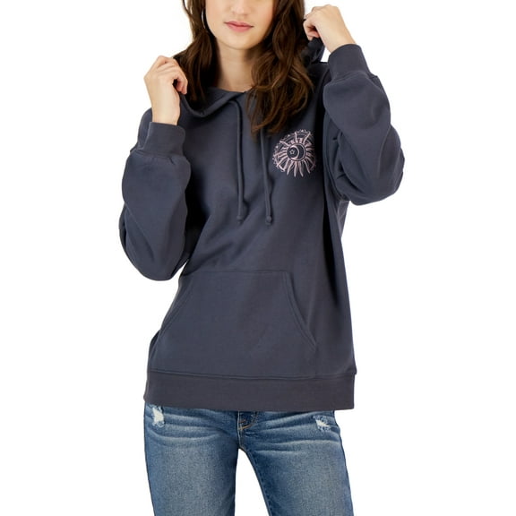 Rebellious One Juniors’ Celestial Tarot Card Printed Hoodie, Turbulence, Small