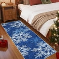 thumbnail image 2 of GlowSol 2'x6' Christmas Runner Rug Indoor Non-Slip Bedsides Runner Rug Soft Runner Rug for Hallway Kitchen Laundry Room, Blue, 2 of 7