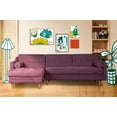 thumbnail image 1 of Sala Modular Sofá Cama Reversible De Velvet Morado Beehive Memory Foam Modelo Mondlak, 1 of 8