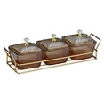 thumbnail image 3 of DOLITY Candy and Nut Serving Container Appetizer Tray Fruit Snacks Serving Platter Food 3 Bowls Aureate, 3 of 9