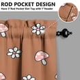 thumbnail image 5 of Mushroom (1) Kitchen Curtain Valance 3 Piece Home Curtains and Valance Set Curtain Sink Window Decor Window Treatment Tier 27.5x36 Length, 5 of 6