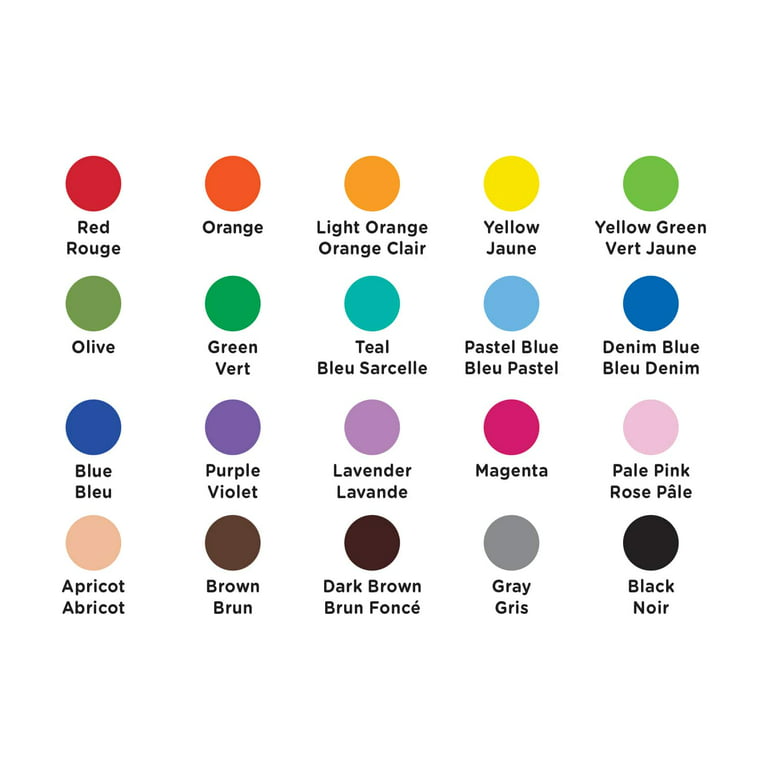20 Color Round Tip Washable Marker Set by Creatology® -  Sweden