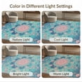thumbnail image 7 of ODIKA 4'x6' Washable Area Rug Gradient Fish Ombre Scale Starfish Seashell Mermaid Flowing Dynamic for Home Office, Under Desk, Non-Slip Chair-Friendly, Flatwoven, 7 of 7