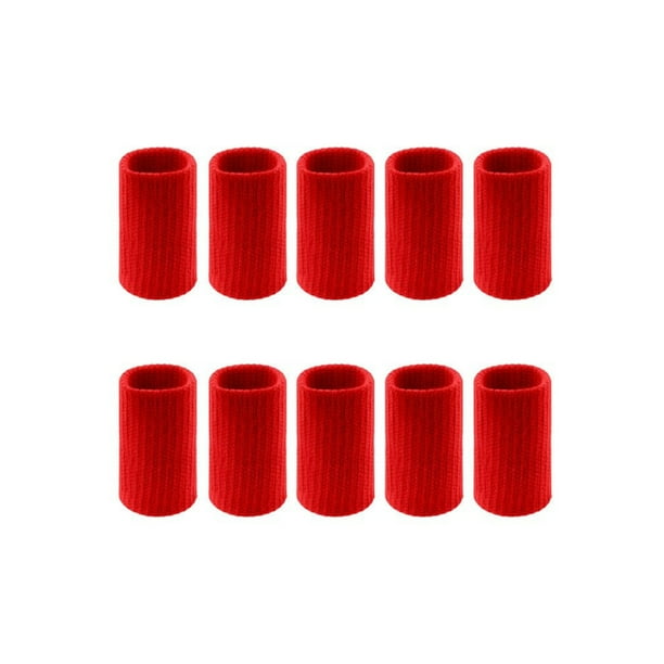 Yuarrent 10 unids/set manga de nudillos portátil mano izquierda derecha elástico transpirable nudillos Brace Protector guantes de protección equipo Bádminton Rojo Yuarrent OD028317-04
