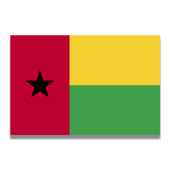 Magnet Me Up Guinea-Bissau Flag Vinyl Automotive Magnet Decal, 4x6 Inches