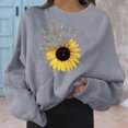 thumbnail image 2 of Trendy Tops Crewneck Sweatshirts for Women Casual Graphic Sweatshirt Loose Classic Pullover Long Sleeve Blouse, 2 of 5